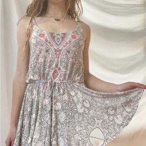 Free People Paisley Tie Waisted Dress Women’s Size Small